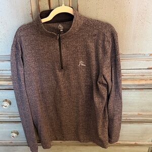 Rhoback Men's Dark Brown Zip-Up Sweater